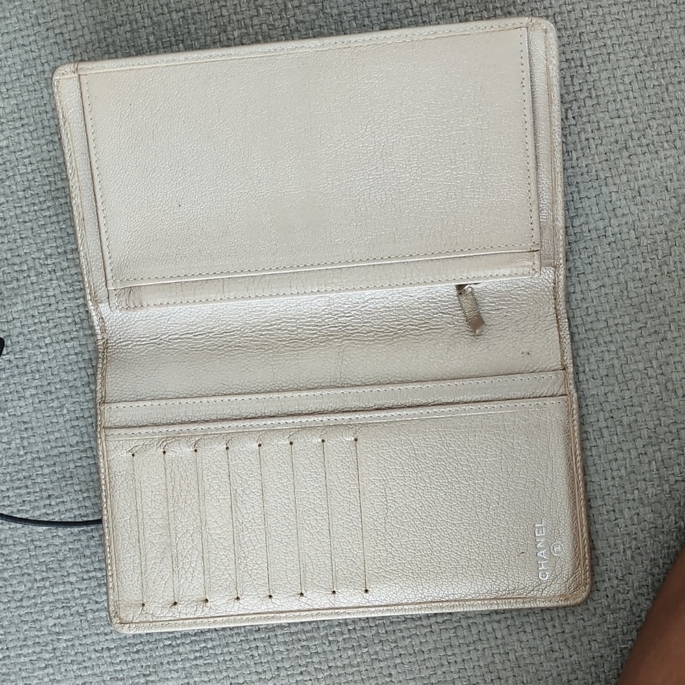 Chanel Wallet Purse Coco Button Gold Silver Woman unisex